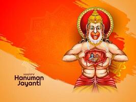 gelukkig Hanuman Jayanti Hindoe festival achtergrond ontwerp vector