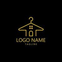 huis hanger logo ontwerp vector