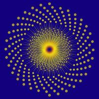 abstract fractal gouden achtergrond met kruispunt cirkels en ovalen. disco lichten achtergrond. vector