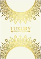 luxe gouden rand patroon voorbladsjabloon vector