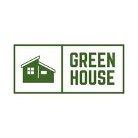 groen huis logo sjabloon ontwerp vector illustratie geïsoleerd Aan wit achtergrond.