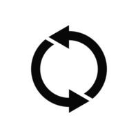 platte icoon van cyclische rotatie, recycling herhaling, vernieuwing. vector