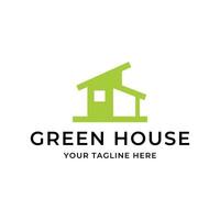 groen huis logo sjabloon ontwerp vector illustratie geïsoleerd Aan wit achtergrond.