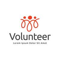vrijwilliger logo premie vector illustratie.