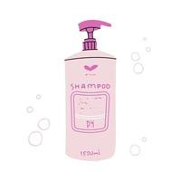 cosmetische fles shampoo. hand tekenen doodle illustratie vector