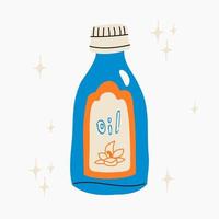 cosmetische fles olie. hand tekenen doodle illustratie vector