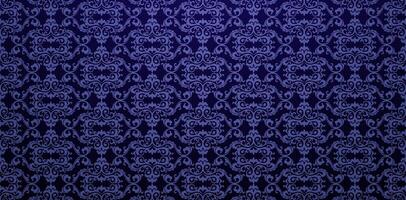 vector illustratie naadloos behang met overladen patroon donker blauw achtergronden voor modieus modern behang of textiel, boek dekt, digitaal interfaces, grafisch het drukken ontwerp Sjablonen