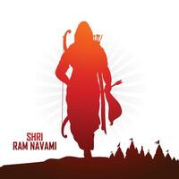 shri RAM navami viering van Indisch festival kaart achtergrond vector