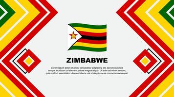 Zimbabwe vlag abstract achtergrond ontwerp sjabloon. Zimbabwe onafhankelijkheid dag banier behang vector illustratie. Zimbabwe ontwerp