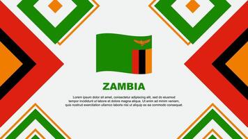 Zambia vlag abstract achtergrond ontwerp sjabloon. Zambia onafhankelijkheid dag banier behang vector illustratie. Zambia onafhankelijkheid dag