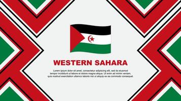 western Sahara vlag abstract achtergrond ontwerp sjabloon. western Sahara onafhankelijkheid dag banier behang vector illustratie. western Sahara vector