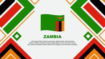 Zambia vlag abstract achtergrond ontwerp sjabloon. Zambia onafhankelijkheid dag banier behang vector illustratie. Zambia vlag