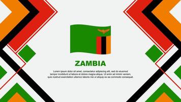 Zambia vlag abstract achtergrond ontwerp sjabloon. Zambia onafhankelijkheid dag banier behang vector illustratie. Zambia banier