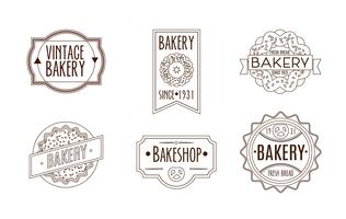 Verzameling van vintage retro bakkerij vector