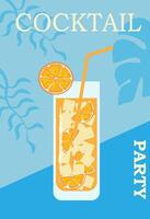 reeks van cocktails. illustratie van fruit drankjes in bril. banier met zacht en alcoholisch drankjes, zomer cocktails. vector