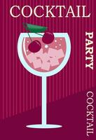 vector illustratie van zomer cocktails. icoon, logo reclame folder voor bars en cafés.