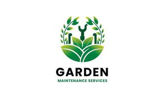 ai gegenereerd tuin onderhoud onderhoud vector logo ontwerp