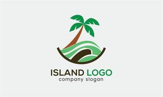 ai gegenereerd eiland natuurlijk lucht vector icoon logo ontwerp minimalistische modern