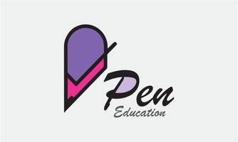 ai gegenereerd pen potlood symbool icoon logo ontwerp vector minimalistische sjabloon