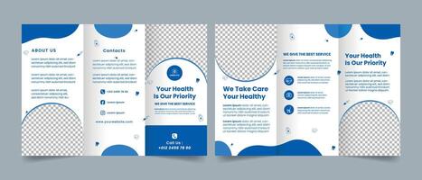 medisch gezondheidszorg drievoud brochure sjabloon pro vector