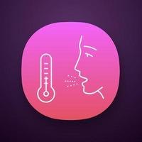 app-pictogram voor winterallergie vector