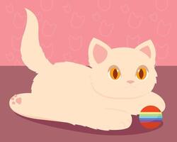 schattig kat tekenfilm kawaii vector illustratie