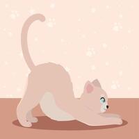 schattig kat tekenfilm kawaii vector illustratie