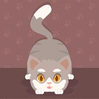 schattig kat tekenfilm kawaii vector illustratie