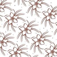 bloemen schetsen patroon achtergrond behang vector illustratie
