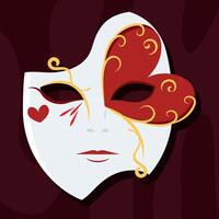 gekleurde carnaval masker festival vector illustratie