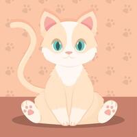 schattig kat tekenfilm kawaii vector illustratie