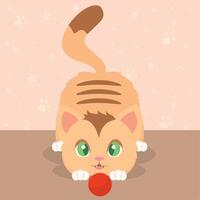 schattig kat tekenfilm kawaii vector illustratie