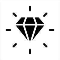 diamant in vlak ontwerp stijl vector