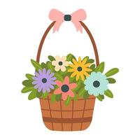 mand met bloemen. vector illustratie.