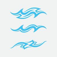 Golf en water geïsoleerd ronde vorm logo blauw kleur zee, oceaan, rivier- oppervlakte vector