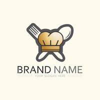 chef hoed logo vector ontwerpsjabloon