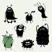 vector geïllustreerd tekenfilm monsters