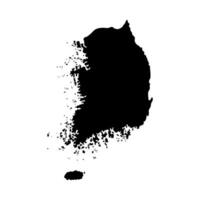 vector geïsoleerd vereenvoudigd illustratie icoon met zwart silhouet van zuiden Korea kaart. wit achtergrond