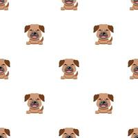 vector tekenfilm karakter bruin hond naadloos patroon achtergrond