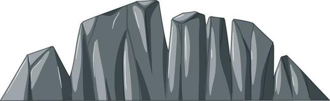 stenen bergvulkaan in cartoonstijl vector