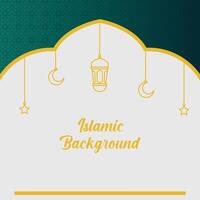 Islamitisch stijl Ramadan en eid groet kaart achtergrond vector