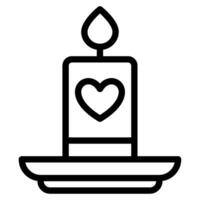 kaarsen bruiloft icoon illustratie vector