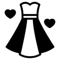 jurk bruiloft icoon illustratie vector