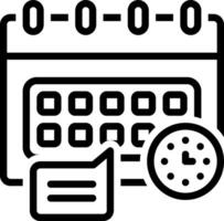 zwart lijn icoon voor schema vector