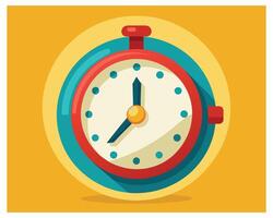 timer vector ontwerp Aan wit achtergrond illustratie