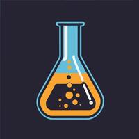 laboratorium fles chemisch test buis wetenschappelijk concept vector illustratie