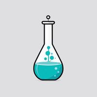 laboratorium fles chemisch test buis wetenschappelijk concept vector illustratie