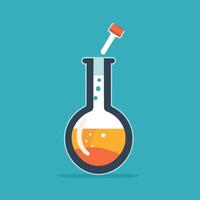 laboratorium fles chemisch test buis wetenschappelijk concept vector illustratie