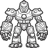 golem kleur Pagina's. monster rots kleur Pagina's vector