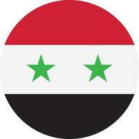 ronde Syrië vlag . cirkel vlag van Syrië geïsoleerd Aan wit achtergrond . vector illustratie